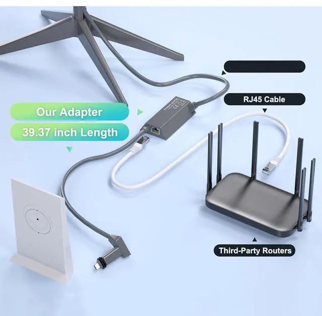 Alt view image 3 of 7 - Starlink Gen2 Ethernet Adapter, RJ45 Network Dongle for Starlink Standard Actuated V2