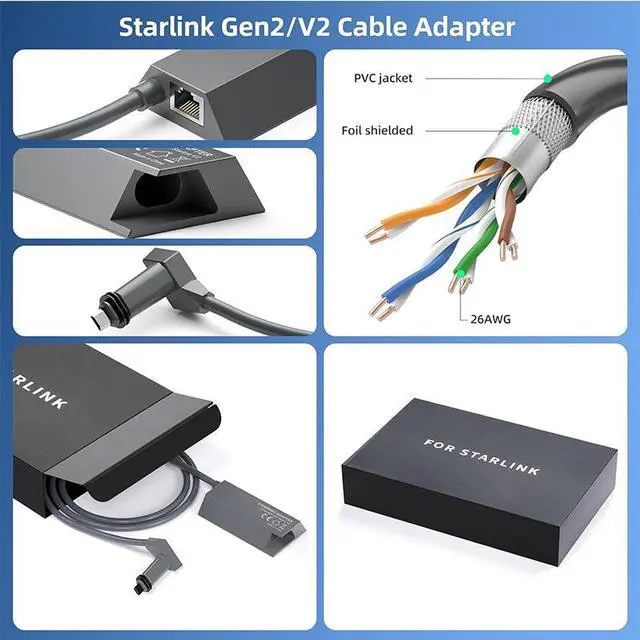 Alt view image 7 of 7 - Starlink Gen2 Ethernet Adapter, RJ45 Network Dongle for Starlink Standard Actuated V2