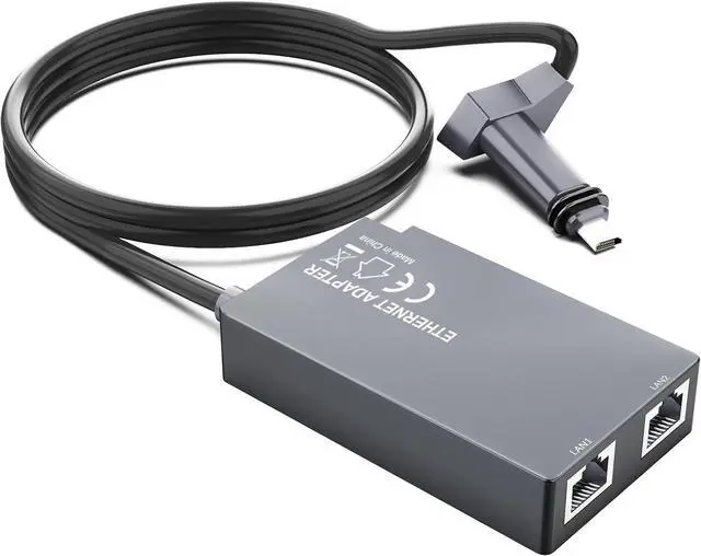 Main image of Starlink Gen2 Dual-Port Ethernet Adapter, Gigabit RJ45 Network Splitter