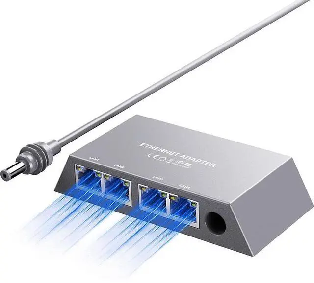 Main image of 4-Port Gigabit Ethernet Adapter for Starlink Gen 3 / Starlink Mini, RJ45 Network Splitter