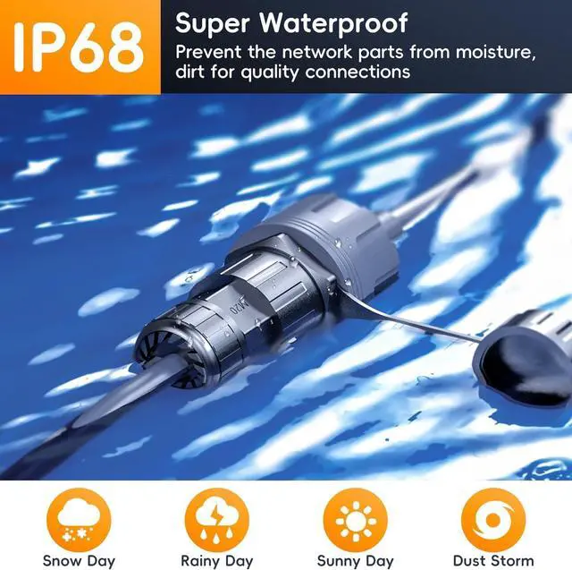 Alt view image 5 of 5 - Starlink Gen2 Ethernet Adapter, IP68 Waterproof RJ45 Network Cable