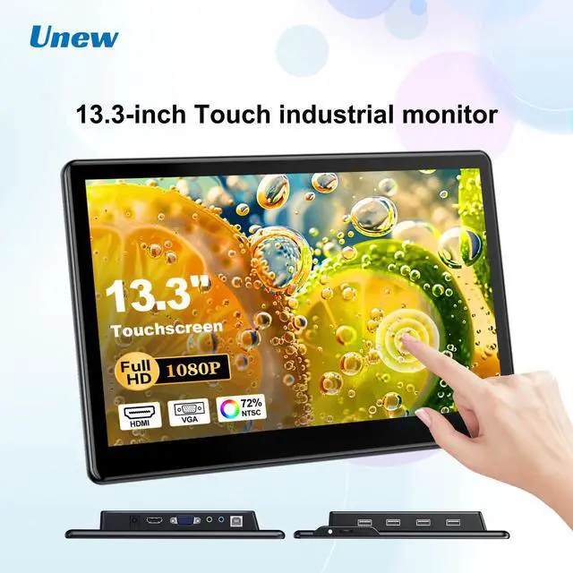 Main image of 13.3 inch Touch Screen Monitor FHD 1920X1080 Suitable for Phone Laptop Inside Speaker Compatible with HDMI VGA USB Type-C