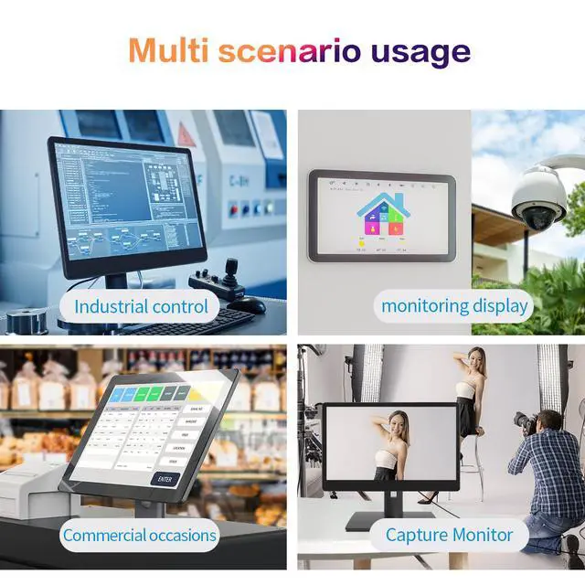 Alt view image 3 of 6 - 13.3 inch Touch Screen Monitor FHD 1920X1080 Suitable for Phone Laptop Inside Speaker Compatible with HDMI VGA USB Type-C