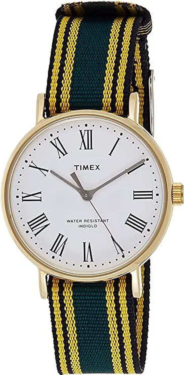 Main image of Timex TW2U46300LG Fairfield Green/Blue/Yellow Nylon Strap Watch