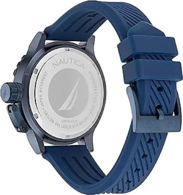Alt view image 2 of 6 - Nautica Men's NAPGLAS35 "Glenrock" Blue Silicone Silicone Multifunction Watch