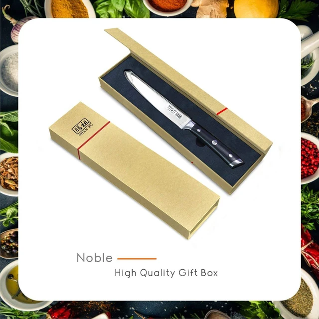 Alt view image 7 of 7 - Utility Kitchen Knife,SHAN ZU Chef Knife 6 inches,German High Carbon Stainless Steel Chefs Knife with Gift Box- Classic Series