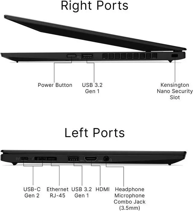 Alt view image 4 of 7 - Lenovo ThinkPad X1 Carbon Gen 8, 14" FHD Touch, Intel Core i7-10610U, 16GB, 512GB SSD, HDMI, Fingerprint, Wi-Fi, Bluetooth, Backlit Keyboard, Win10 Pro