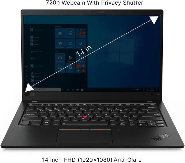 Alt view image 6 of 7 - Lenovo ThinkPad X1 Carbon Gen 8, 14" FHD Touch, Intel Core i7-10610U, 16GB, 512GB SSD, HDMI, Fingerprint, Wi-Fi, Bluetooth, Backlit Keyboard, Win10 Pro