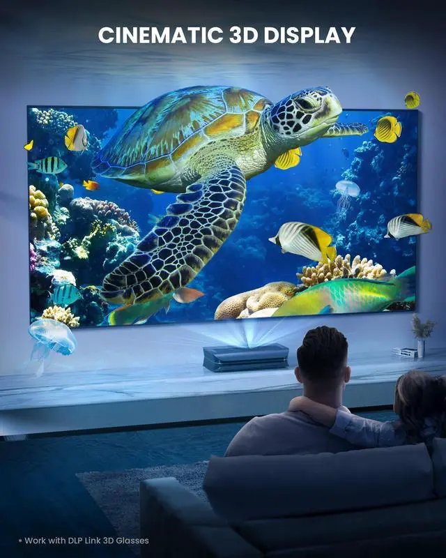 Alt view image 5 of 7 - AWOL VISION LTV-2500 4K UHD Ultra Short Throw Triple Laser Projector, 3D, 150", HDR10+, UST Projector Laser TV