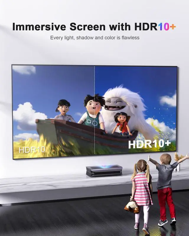 Alt view image 7 of 7 - AWOL VISION LTV-2500 4K UHD Ultra Short Throw Triple Laser Projector, 3D, 150", HDR10+, UST Projector Laser TV