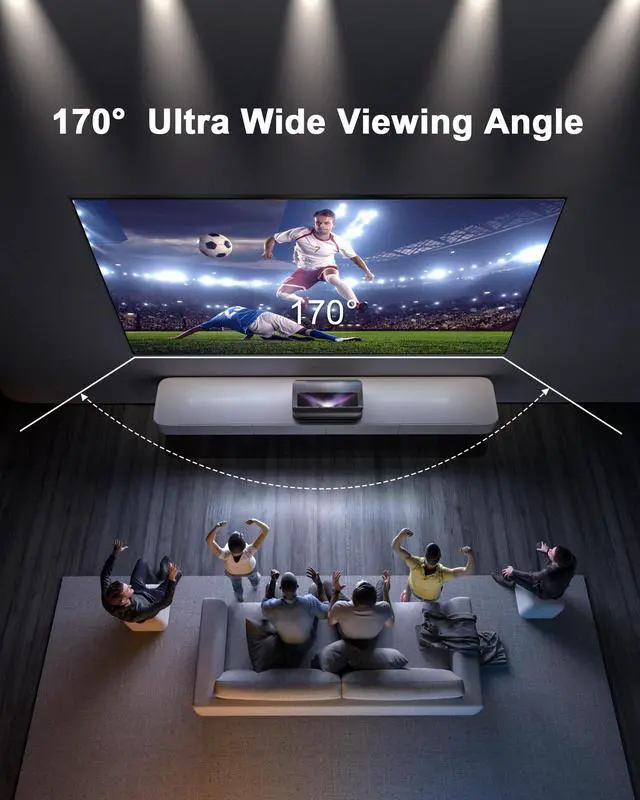 Alt view image 11 of 14 - AWOL Vision Ambient Light Rejecting Projector Screen for Ultra Short Throw