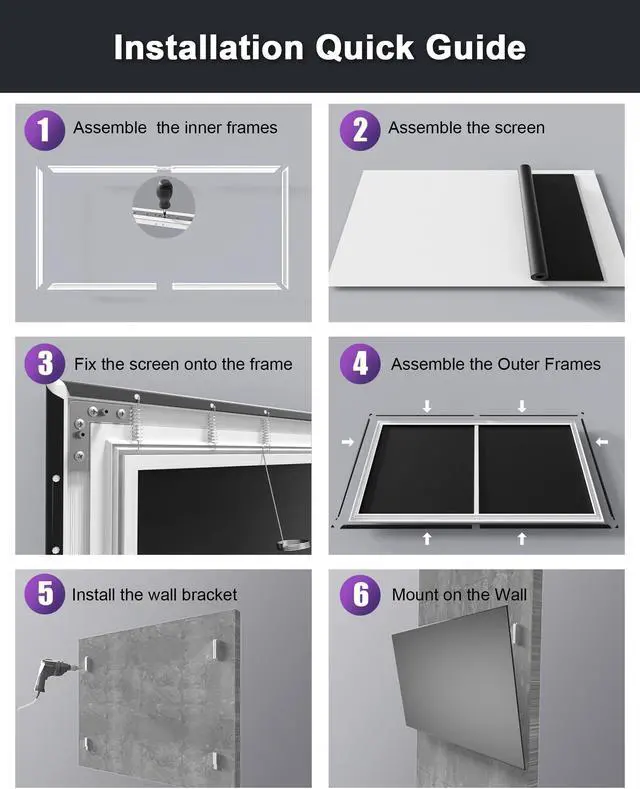 Alt view image 12 of 14 - AWOL Vision Ambient Light Rejecting Projector Screen for Ultra Short Throw
