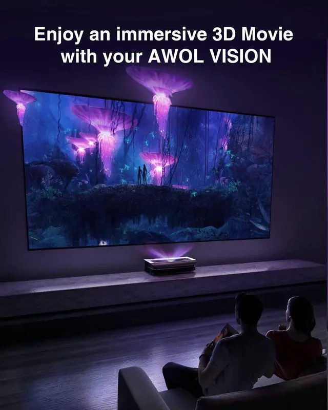 Alt view image 3 of 5 - AWOL VISION DLP Link 3D Glasses, Rechargeable Active Shutter Eyewear compatiable with AWOL VISION LTV-3000 Pro and LTV-3500 Pro, Vanish TV & Other DLP-Link 3D projectors (2 Packs)