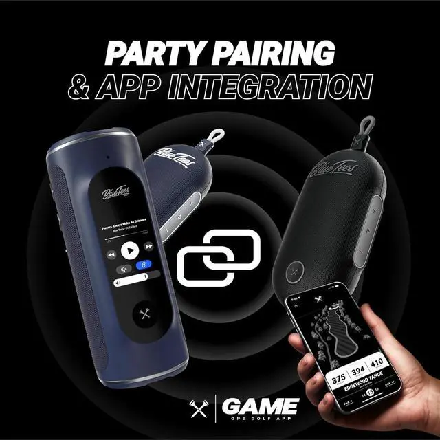 Alt view image 3 of 7 - Blue Tees X Player Go Compact Magnetic Smart Speaker