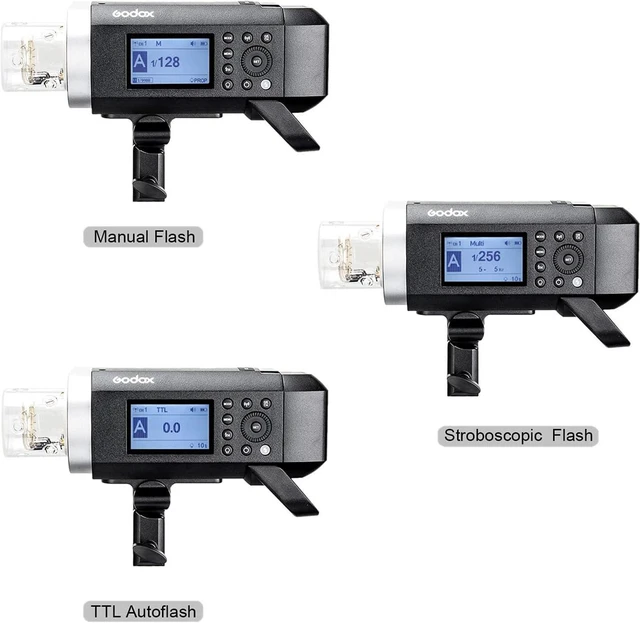 Alt view image 5 of 5 - Godox AD400 Pro Outdoor Flash Strobe, Portable 400W 2.4G TTL 1/8000 HSS Monolight, 0.01-1s Recycle, 30W LED Modeling Lamp with Rechargeable Battery and Bowens Mount