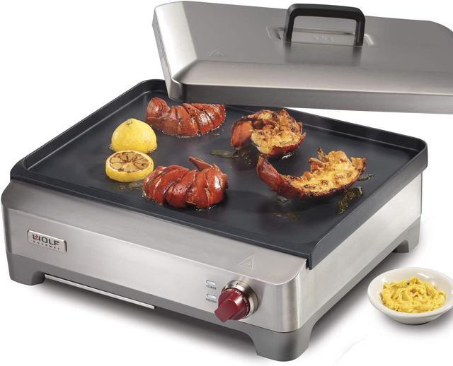 Flat Top Wolf Gourmet Precision Griddle With Lid Stainless Steel