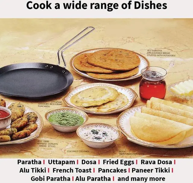 Alt view image 5 of 7 - Hawkins Futura Induction Compatible Nonstick Flat Tava 30 cm, 4.88 mm (Black)