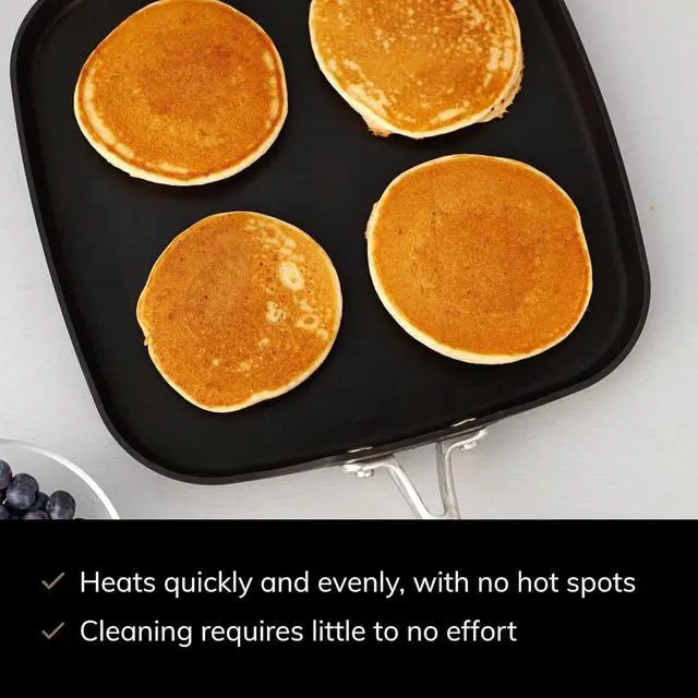 Alt view image 5 of 6 - SCANPAN Professional 11 Griddle Pan - Easy-to-Use Nonstick Cookware - Dishwasher, Metal Utensil & Oven Safe - Made in Denmark