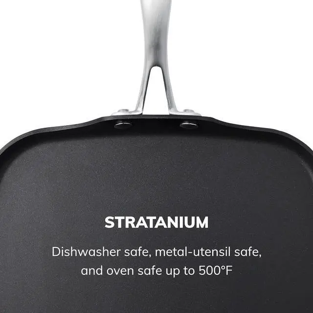 Alt view image 6 of 6 - SCANPAN Professional 11 Griddle Pan - Easy-to-Use Nonstick Cookware - Dishwasher, Metal Utensil & Oven Safe - Made in Denmark