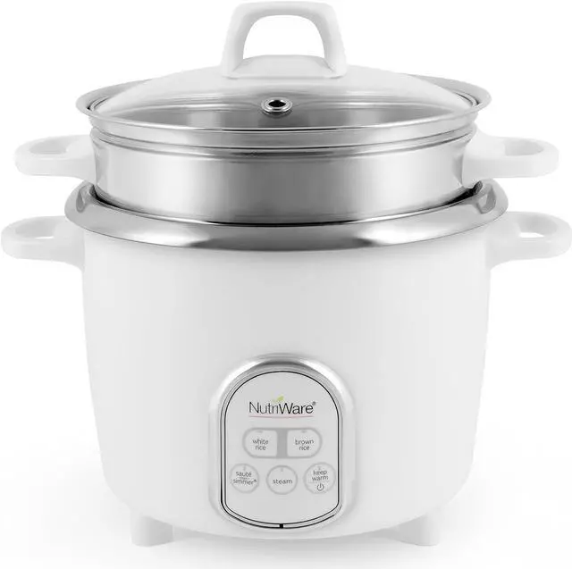 Main image of Aroma Housewares NutriWare 14-Cup (Cooked) Digital Rice Cooker and Food Steamer, White