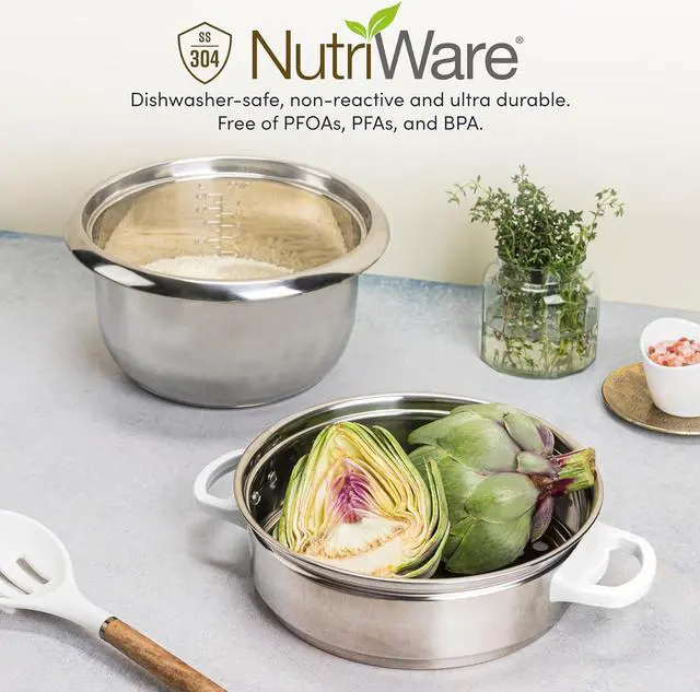 Alt view image 5 of 7 - Aroma Housewares NutriWare 14-Cup (Cooked) Digital Rice Cooker and Food Steamer, White
