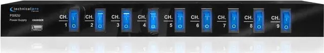 Main image of Power Supply Strip - 9 Power Outlet with Switches, 5V USB Charging Port, 1800 Watts Max Load Power Conditioner, High Load Power Electric Extension Cord Strip - 4 Ft