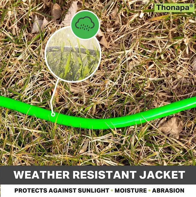 Alt view image 5 of 5 - 12 Gauge Extension Cord 10 ft for Outdoor - 12/3 Heavy Duty Extension Cord 10 Foot 3 Prong Grounded Plug 15 Amp, Neon Green High Visibility Electric Cable Great for Major Appliances