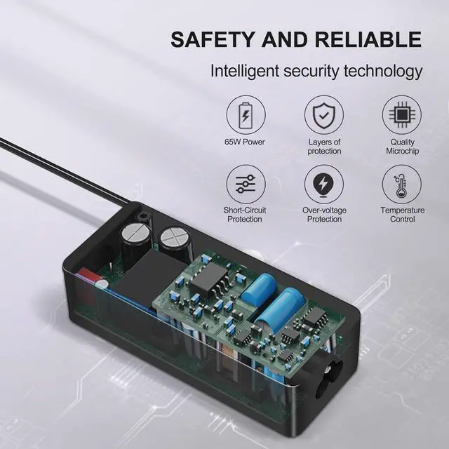 Alt view image 6 of 7 - 65W USB C Charger for  Thinkpad/Yoga/Chromebook Laptop Computer 65W 45W USB C Fast Power Adapter