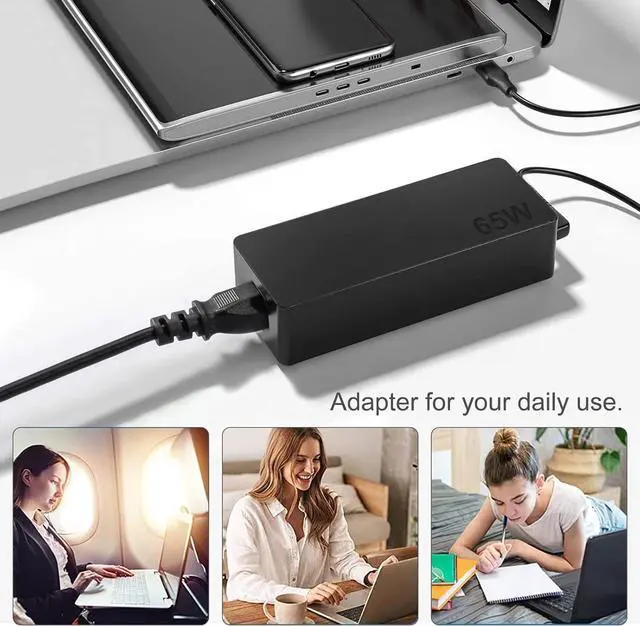 Alt view image 7 of 7 - 65W USB C Charger for  Thinkpad/Yoga/Chromebook Laptop Computer 65W 45W USB C Fast Power Adapter