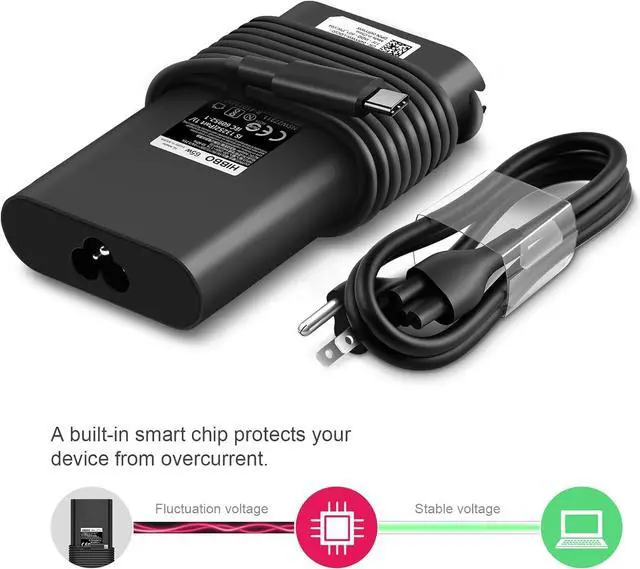 Alt view image 2 of 7 - Charger for HP Laptop Computer 65W 45W USB C Fast Power Adapter, Type C Power Cord Supply