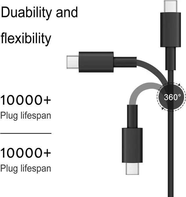 Alt view image 4 of 7 - Charger for HP Laptop Computer 65W 45W USB C Fast Power Adapter, Type C Power Cord Supply