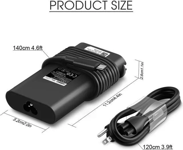 Alt view image 6 of 7 - Charger for HP Laptop Computer 65W 45W USB C Fast Power Adapter, Type C Power Cord Supply