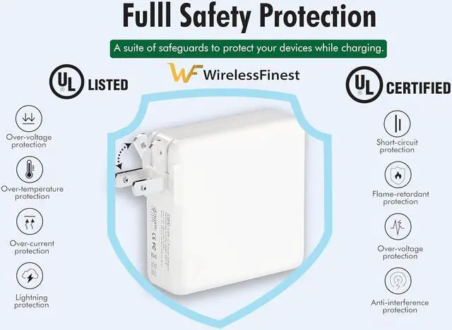 Alt view image 5 of 7 - Fast Powerful 118W USB C MacBook Pro Charger for MacBook Pro Air 13 14 15 16 Inch Mac Book Laptop Retina M2 M1 2023 2022 Computer iPad Pro  Galaxy + All USB C Device Include 2X Charging Cable