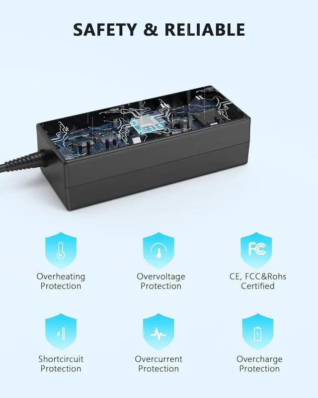 Alt view image 5 of 7 - 45W Ac Charger Compatible with HP 14 Series 14-dq 14-da 14-dk 14-dh 14-dy 14-ds 14-dw 14-df 14-cb 14-cf 14-ck 14-ba 14-bw 14-fq 14-ac 14-ak 14-ax Laptop Power Adapter Cord