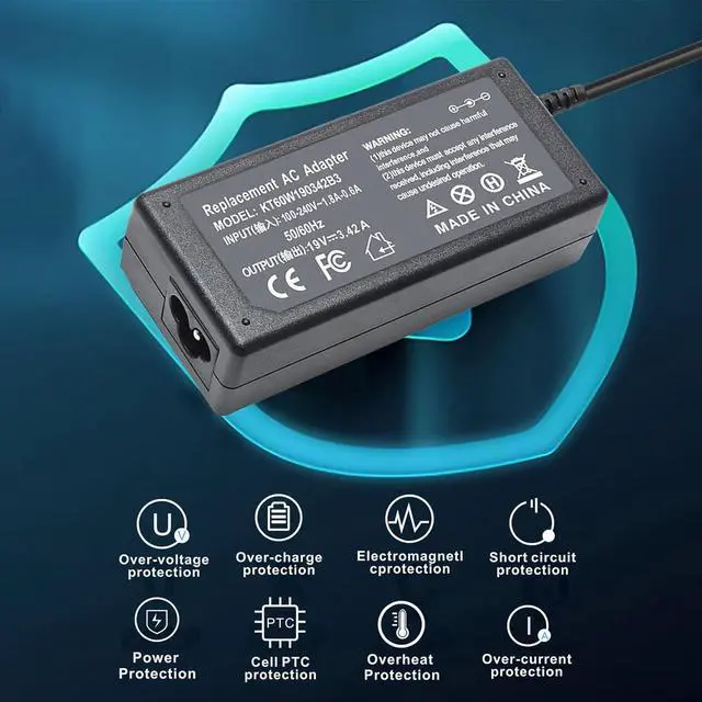 Alt view image 3 of 6 - N15Q9 N15Q8 N16Q1 N16P3 N16P1 N19C4 Laptop Charger 65W for Acer Chromebook 11.6" C720 C720P C731 C738t C740 C670 CB3-111 CB3-431 CB3-532 CB5-571 CB5-132T PA-1450-26 PA-1650-80 N20C6 N20C5