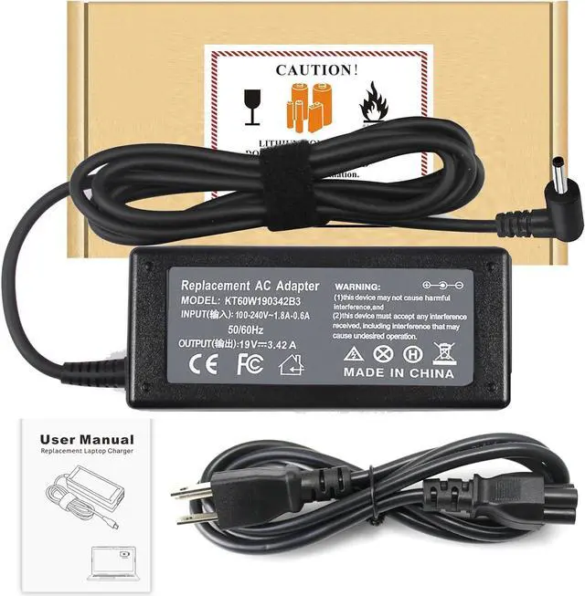 Alt view image 6 of 6 - N15Q9 N15Q8 N16Q1 N16P3 N16P1 N19C4 Laptop Charger 65W for Acer Chromebook 11.6" C720 C720P C731 C738t C740 C670 CB3-111 CB3-431 CB3-532 CB5-571 CB5-132T PA-1450-26 PA-1650-80 N20C6 N20C5