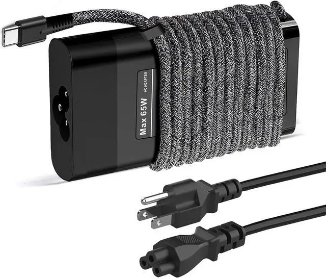 Main image of New Slim for HP 65W Laptop Charger USB C Replacement for HP Envy X360 Spectre X360 Elitebook x360 HP Computer Chromebook Zbook Elite x2 ProBook Pavilion Travel Type C Power Cord Ac Adapter