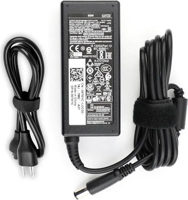 Main image of 65W Laptop Charger Fit for  Latitude 5580 7280 7390 7490 E5570 E5470 E7240 E7250 E7470 Chromebook 3180 3189 3120 PA-12 06TM1C 19.5V 3.34A 7.4mm Tip AC Adapter Power Cord