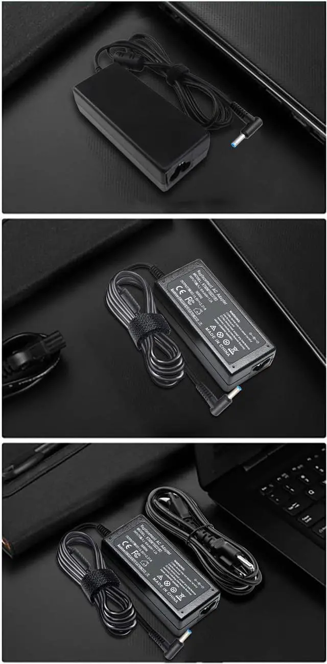 Alt view image 7 of 7 - 45W 740015-002 741727-001 L25296-001 AC Adapter for HP Pavilion x360 Envy Spectre Elitebook 840 ProBook Laptop Notebook Power Supply Cord Blue Tip 4.5 * 3.0mm