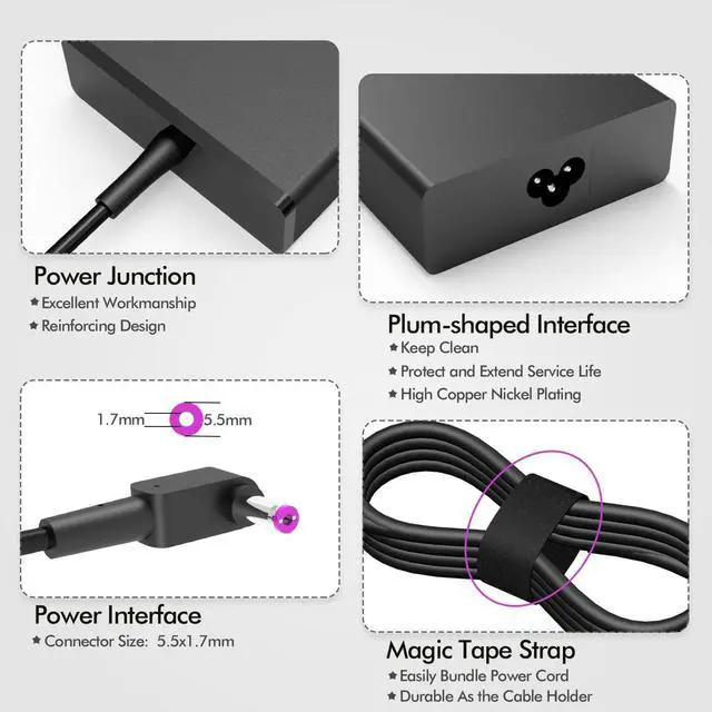 Alt view image 4 of 7 - 135W AC Charger for Acer Nitro 5 AN515 N18C3 N18C4 PA-1131-05 ADP-135KB T ADP-135NB B ADP-135K PA-1131-16 Laptop Power Adapter Supply Cord