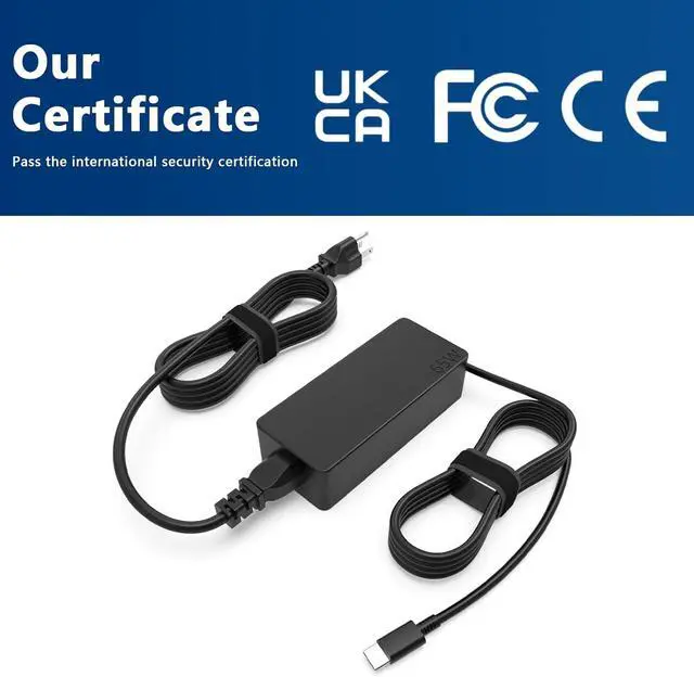 Alt view image 5 of 6 - 65W USB C Charger Compatible with Lenovo ThinkPad E16 E14 T14 Gen 5 4 3 Business Laptop,ThinkPad X1 Carbon Gen 12 11 10 9/Thinkbook 16 15 G7 G6 G5 Gen 4 3 2 Type C Power Adapter