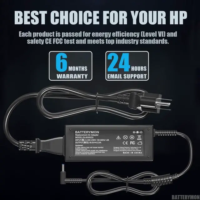 Alt view image 7 of 7 - 45W Laptop Charger Compatible with HP ProBook Charger X360 11 G1 G2 G3 G4 G5 G6 EE, ProBook 650 G2 G3 G4, ProBook 470 G3 G4 G5, ProBook 450 G3 G4 G5 G6 G7, ProBook 440 G3 G4 G5 G6 G7 Power Adapter