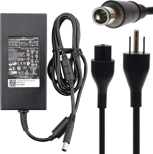 Alt view image 5 of 7 - 180W 19.5V 9.23A AC Power Adapter Charger Cord fit for Dell Alienware 15 R3 M14X M15X Precision 7510 Precision 17 7710 M4600 M4700 M4800 74X5J JVF3V DA180PM111 Laptop