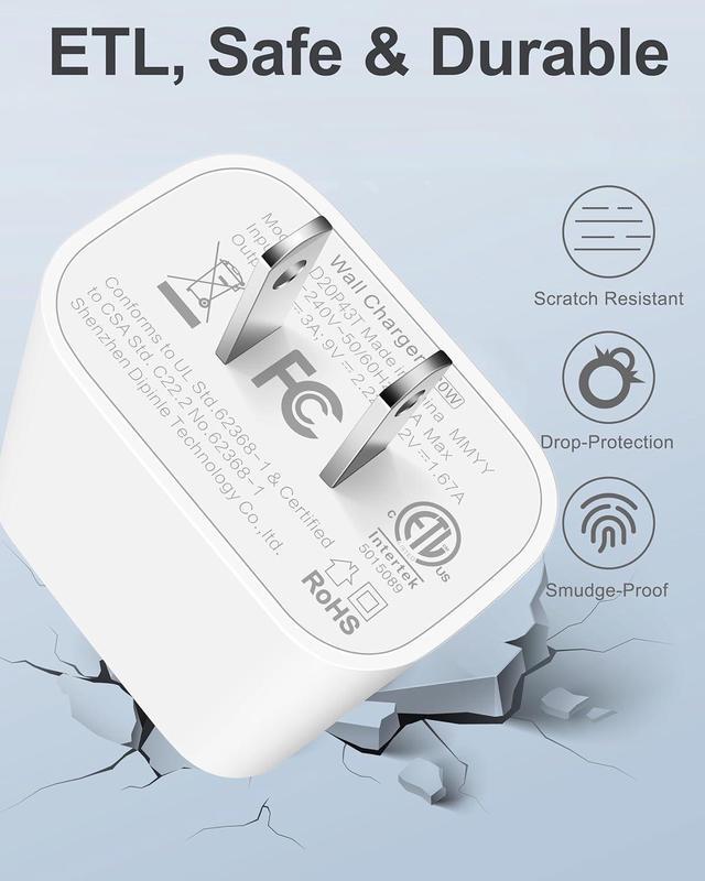 Alt view image 2 of 7 - 30W USB C Fast Charger for MacBook Air 13/12 inch M1/M2 2022 2020 2019 2018 Laptop iPhone 16/15 Pro Max iPad Pro 12.9/11 inch Air PD Wall Charging Block + 6FT USB-C Power Cord Gift for Men Women