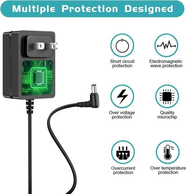 Alt view image 7 of 7 - 12V Laptop Charger, for Gateway Laptop GWTC116-2BL, GWTN156-11BK, SAW30-120-2000U, GWTC116-2BK, GWNC21524-BL, GWTC116 GWTN156 GWTN116 Ect with 6.5Ft Laptop Power Cord