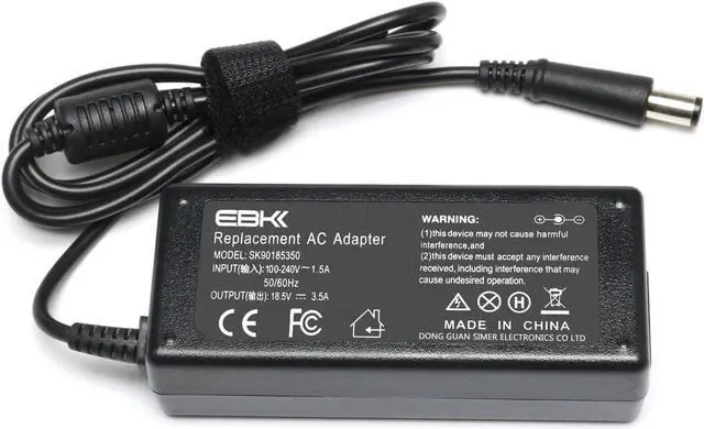 Alt view image 2 of 5 - 65W for HP Probook 650 640 645 655 G1 / 450 455 430 440 G2 G1 Charger/EliteBook 840 850 G2 G1 Charger Pavilion DV7 DV6 Power Cord