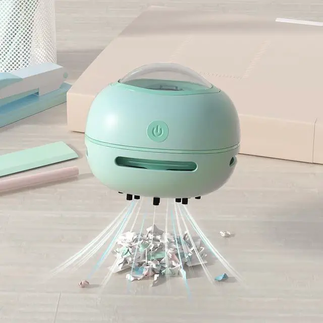 Alt view image 2 of 6 - ODISTAR Desktop Vacuum Cleaner, Mini Table Dust Sweeper Energy Saving,High Endurance up to 400 mins,360º Rotatable Design for Keyboard/Home/School/Office(Green)