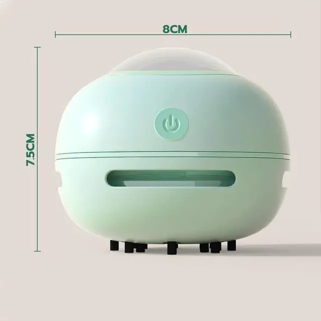 Alt view image 6 of 6 - ODISTAR Desktop Vacuum Cleaner, Mini Table Dust Sweeper Energy Saving,High Endurance up to 400 mins,360º Rotatable Design for Keyboard/Home/School/Office(Green)