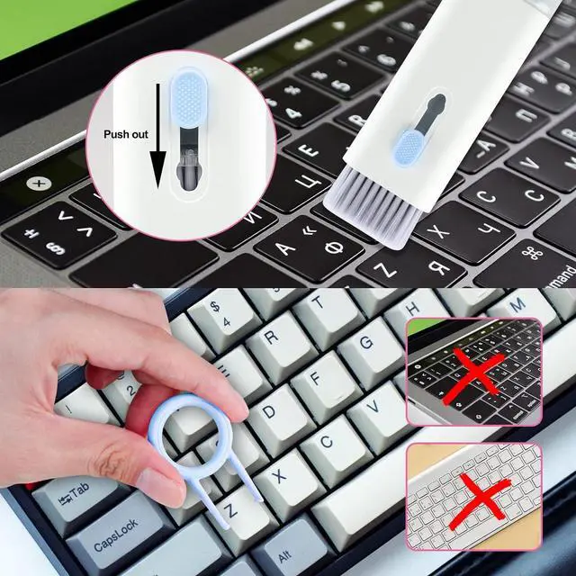 Alt view image 3 of 6 - 7-in-1 Electronic Cleaner Kit,Keyboard Cleaner,Laptop Cleaner Kit for Monitor, Cell Phone, Headset, Lego, Laptop Camera Lens(Blue)