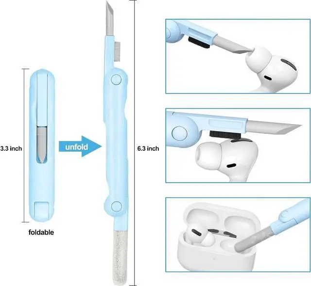 Alt view image 6 of 6 - 7-in-1 Electronic Cleaner Kit,Keyboard Cleaner,Laptop Cleaner Kit for Monitor, Cell Phone, Headset, Lego, Laptop Camera Lens(Blue)